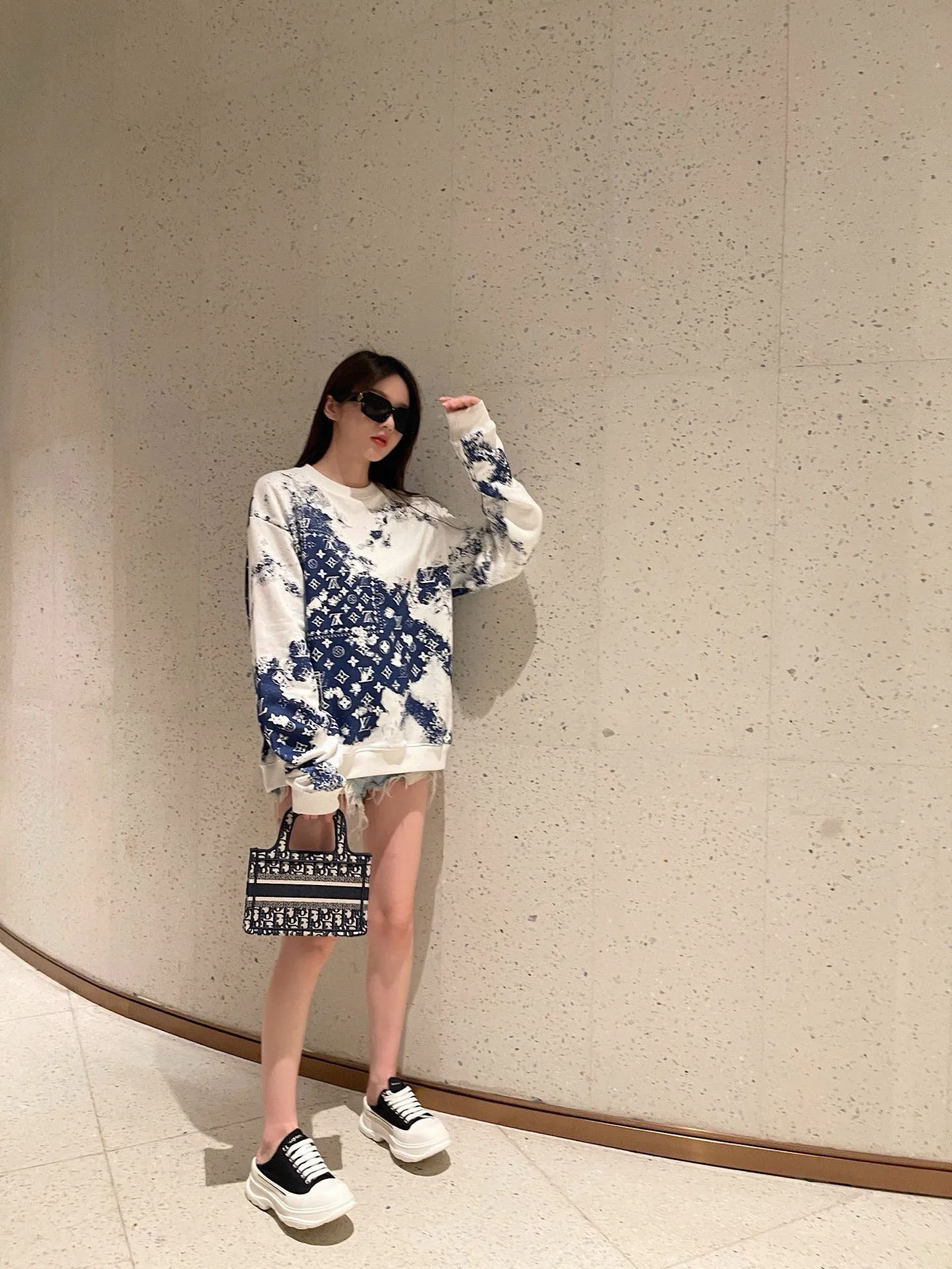 Louis Vuitton/Louis Vuitton 25Fw Cashew Flower Series crew neck sweatshirt